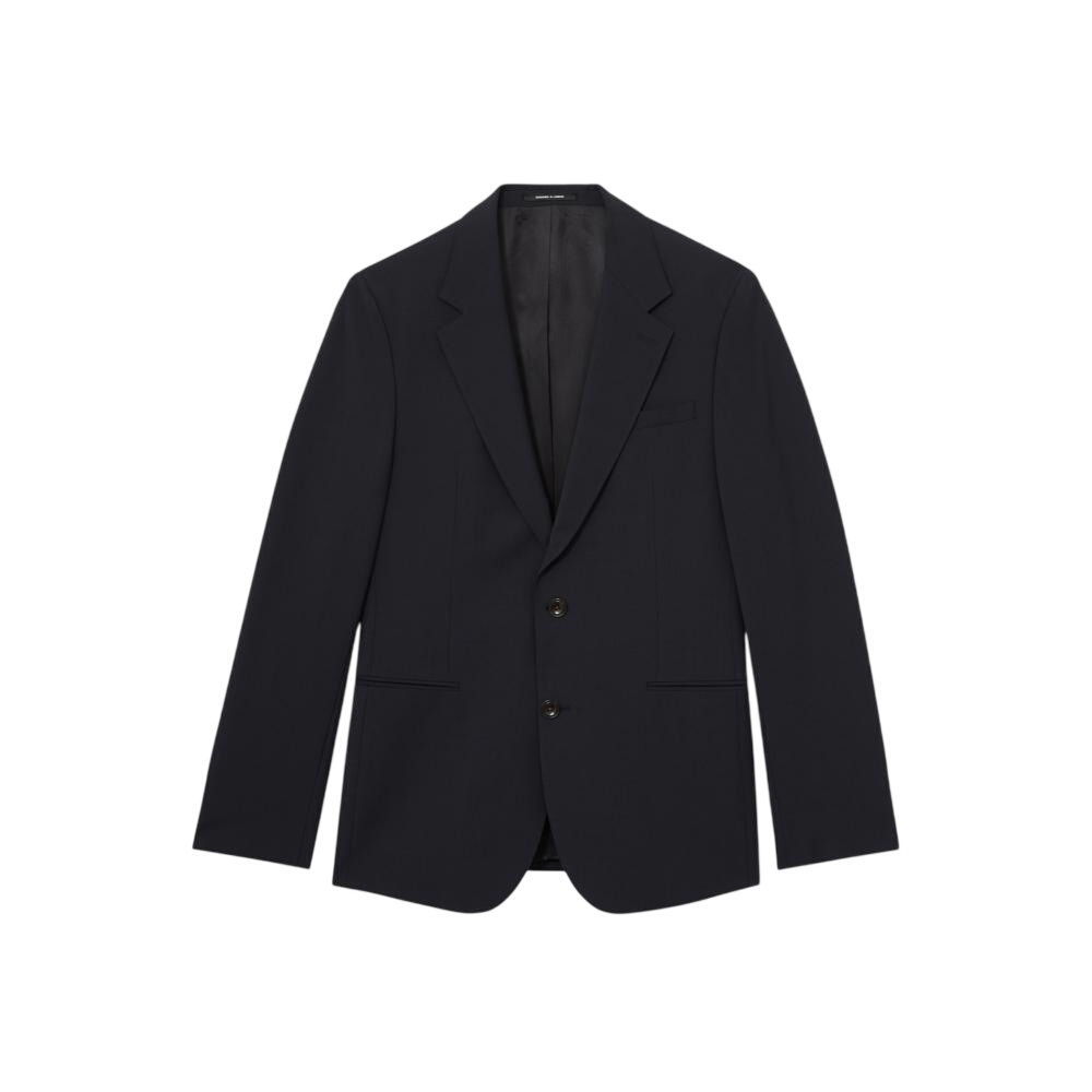 REISS Promise Wool-Blend Single-Breasted Suit Blazer in Navy